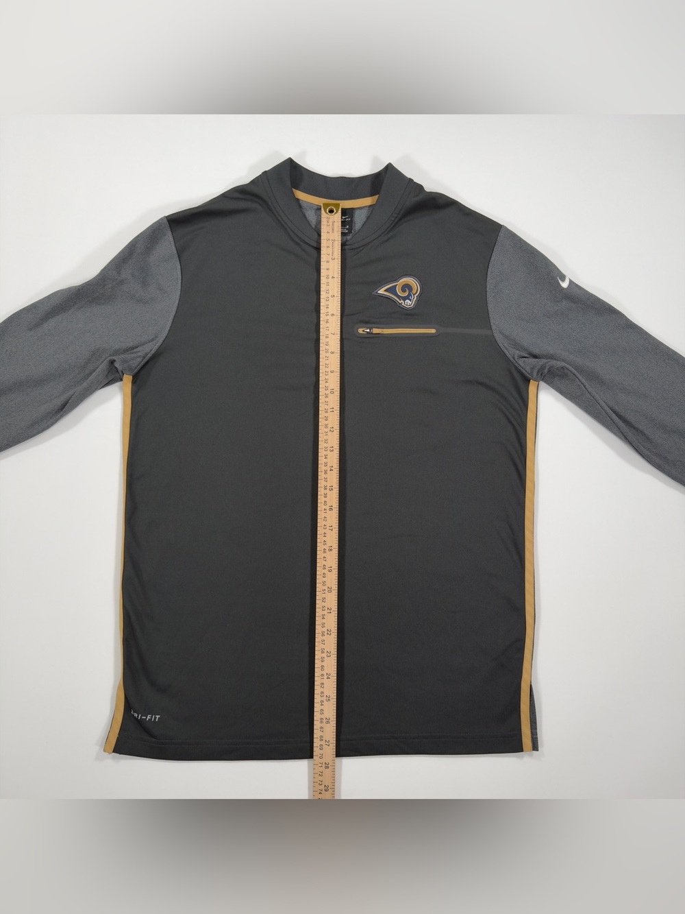 Nike NFL Los Angeles Rams Men's Medium ½ Zip Dri-FIT Sideline Pullover Jacket - Picture 14 of 14